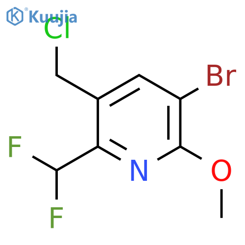 3-Bromo-5-(chloromethyl)-6-(difluoromethyl)-2-methoxypyridine structure