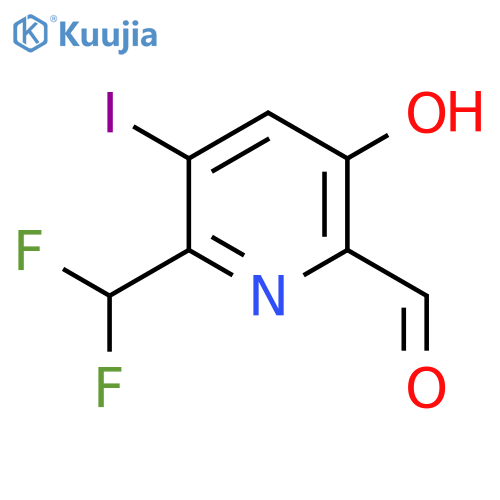 2-(Difluoromethyl)-5-hydroxy-3-iodopyridine-6-carboxaldehyde structure