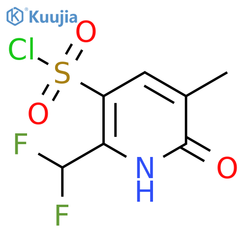 2-(Difluoromethyl)-6-hydroxy-5-methylpyridine-3-sulfonyl chloride structure