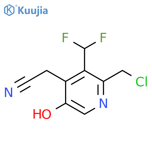 2-(Chloromethyl)-3-(difluoromethyl)-5-hydroxypyridine-4-acetonitrile structure