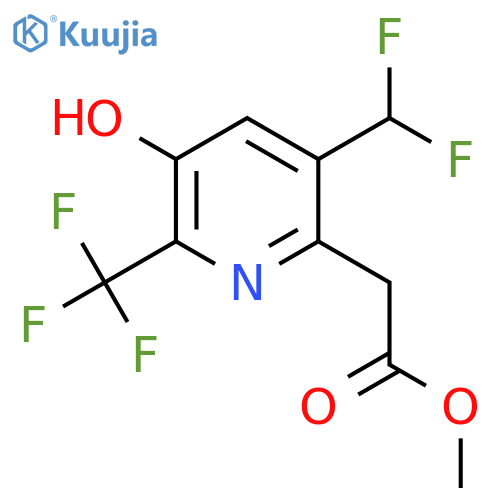 Methyl 3-(difluoromethyl)-5-hydroxy-6-(trifluoromethyl)pyridine-2-acetate structure