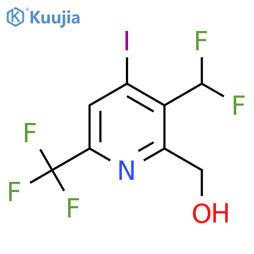 3-(Difluoromethyl)-4-iodo-6-(trifluoromethyl)pyridine-2-methanol structure