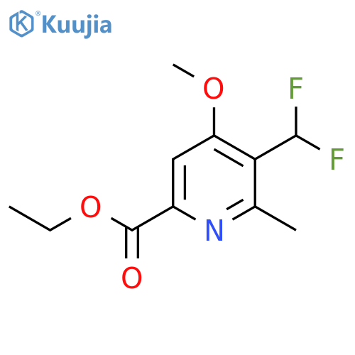 Ethyl 3-(difluoromethyl)-4-methoxy-2-methylpyridine-6-carboxylate structure