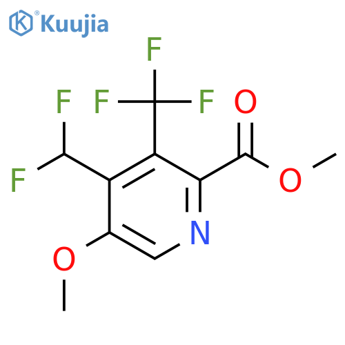 Methyl 4-(difluoromethyl)-5-methoxy-3-(trifluoromethyl)pyridine-2-carboxylate structure