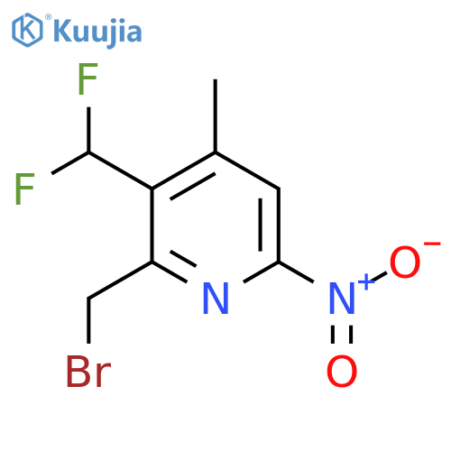 2-(Bromomethyl)-3-(difluoromethyl)-4-methyl-6-nitropyridine structure