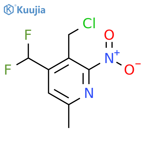 3-(Chloromethyl)-4-(difluoromethyl)-6-methyl-2-nitropyridine structure