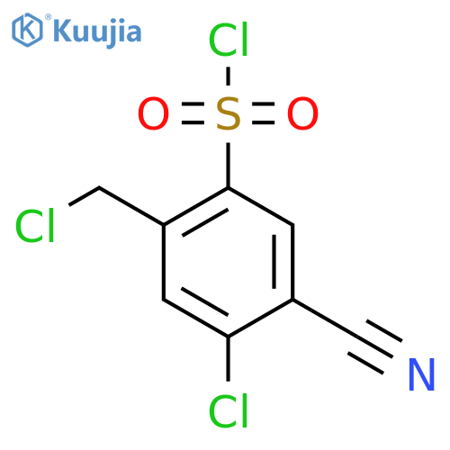 4-Chloro-2-chloromethyl-5-cyanobenzenesulfonyl chloride structure