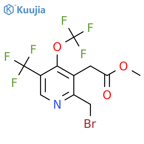 Methyl 2-(bromomethyl)-4-(trifluoromethoxy)-5-(trifluoromethyl)pyridine-3-acetate structure
