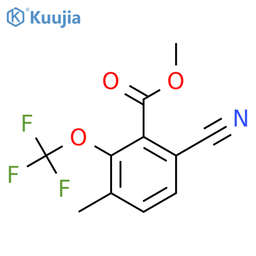 Methyl 6-cyano-3-methyl-2-(trifluoromethoxy)benzoate structure