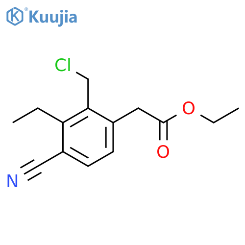 Ethyl 2-chloromethyl-4-cyano-3-ethylphenylacetate structure