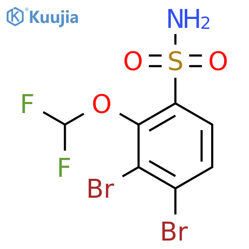 3,4-Dibromo-2-(difluoromethoxy)benzenesulfonamide structure