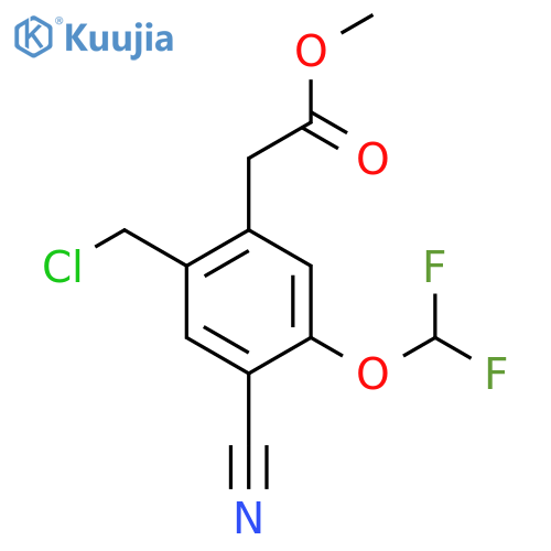 Methyl 2-chloromethyl-4-cyano-5-(difluoromethoxy)phenylacetate structure
