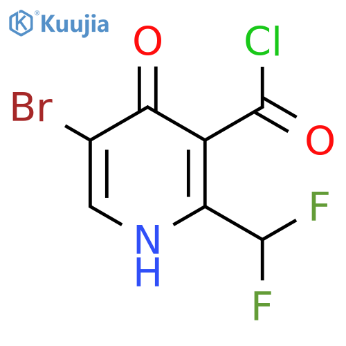 5-Bromo-2-(difluoromethyl)-4-hydroxypyridine-3-carbonyl chloride structure