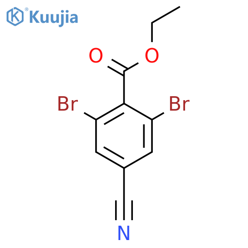Ethyl 4-cyano-2,6-dibromobenzoate structure