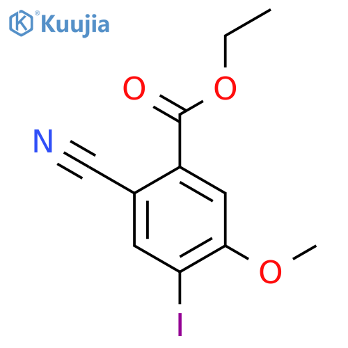 Ethyl 2-cyano-4-iodo-5-methoxybenzoate structure