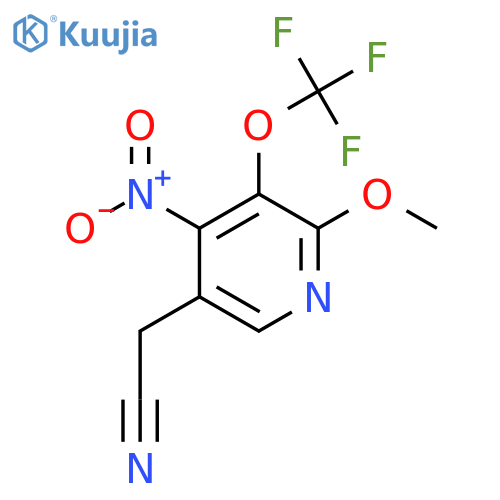 2-Methoxy-4-nitro-3-(trifluoromethoxy)pyridine-5-acetonitrile structure