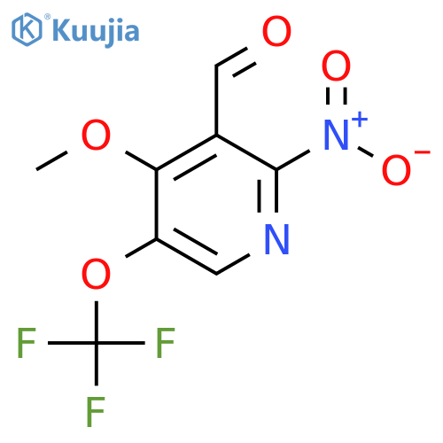 4-Methoxy-2-nitro-5-(trifluoromethoxy)pyridine-3-carboxaldehyde structure