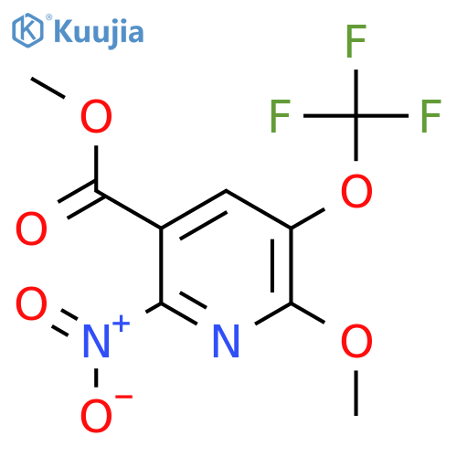 Methyl 2-methoxy-6-nitro-3-(trifluoromethoxy)pyridine-5-carboxylate structure