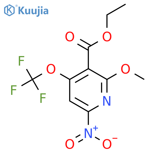 Ethyl 2-methoxy-6-nitro-4-(trifluoromethoxy)pyridine-3-carboxylate structure