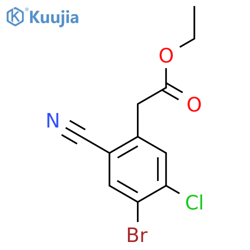 Ethyl 4-bromo-5-chloro-2-cyanophenylacetate structure
