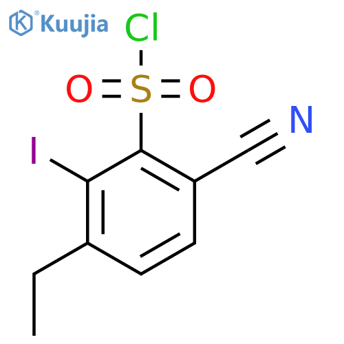 6-Cyano-3-ethyl-2-iodobenzenesulfonyl chloride structure