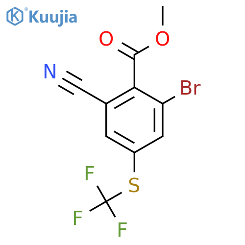Methyl 2-bromo-6-cyano-4-(trifluoromethylthio)benzoate structure