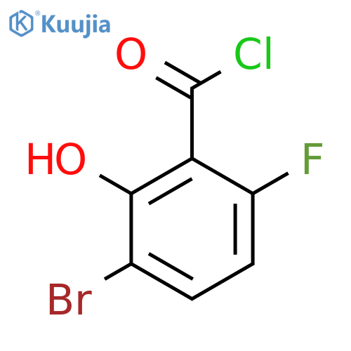 3-Bromo-6-fluoro-2-hydroxybenzoyl chloride structure