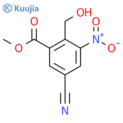 Methyl 5-cyano-2-hydroxymethyl-3-nitrobenzoate structure
