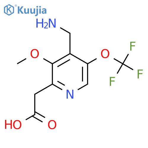 4-(Aminomethyl)-3-methoxy-5-(trifluoromethoxy)pyridine-2-acetic acid structure