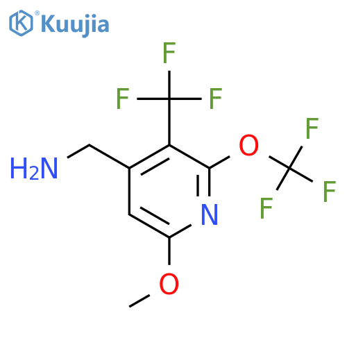 4-(Aminomethyl)-6-methoxy-2-(trifluoromethoxy)-3-(trifluoromethyl)pyridine structure