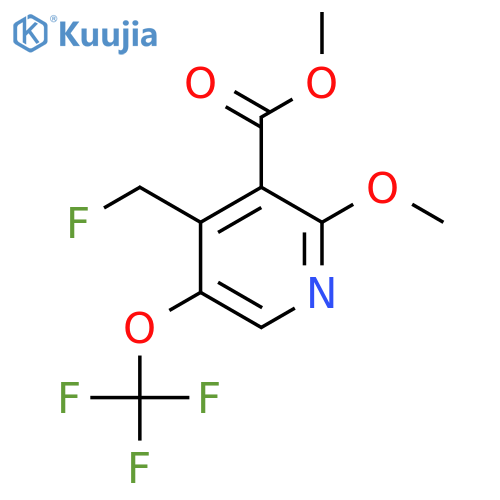Methyl 4-(fluoromethyl)-2-methoxy-5-(trifluoromethoxy)pyridine-3-carboxylate structure