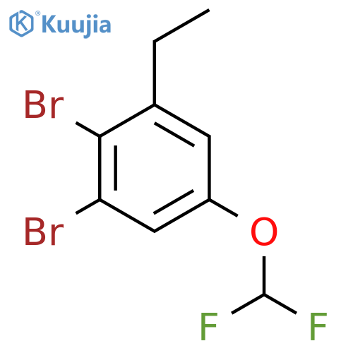 1,2-Dibromo-5-difluoromethoxy-3-ethylbenzene structure