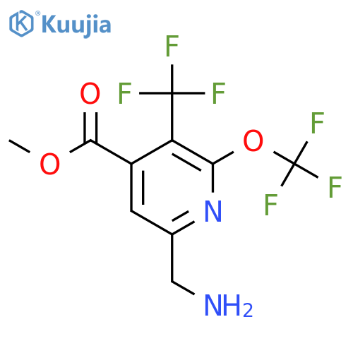 Methyl 6-(aminomethyl)-2-(trifluoromethoxy)-3-(trifluoromethyl)pyridine-4-carboxylate structure