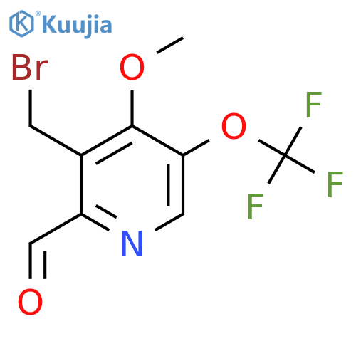 3-(Bromomethyl)-4-methoxy-5-(trifluoromethoxy)pyridine-2-carboxaldehyde structure