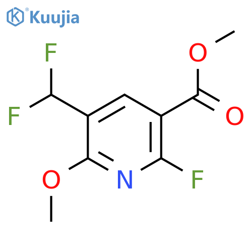Methyl 3-(difluoromethyl)-6-fluoro-2-methoxypyridine-5-carboxylate structure
