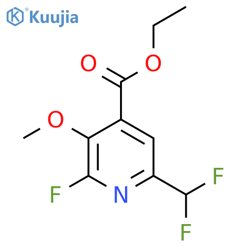 Ethyl 6-(difluoromethyl)-2-fluoro-3-methoxypyridine-4-carboxylate structure
