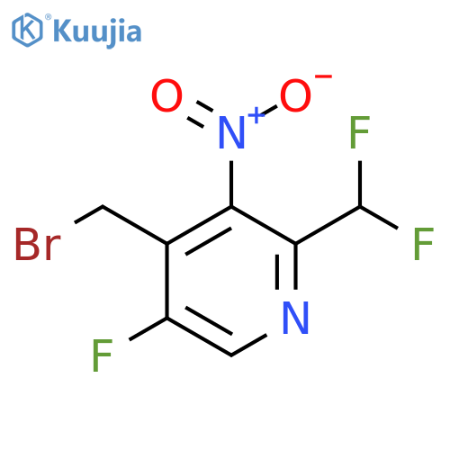 4-(Bromomethyl)-2-(difluoromethyl)-5-fluoro-3-nitropyridine structure