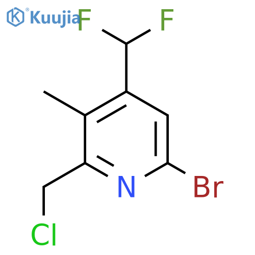 6-Bromo-2-(chloromethyl)-4-(difluoromethyl)-3-methylpyridine structure