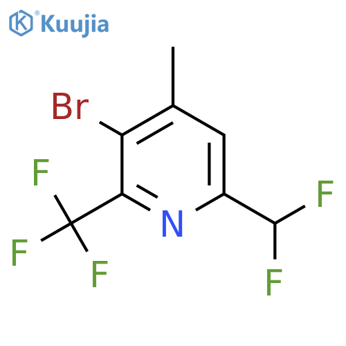 3-Bromo-6-(difluoromethyl)-4-methyl-2-(trifluoromethyl)pyridine structure