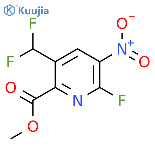 Methyl 5-(difluoromethyl)-2-fluoro-3-nitropyridine-6-carboxylate structure