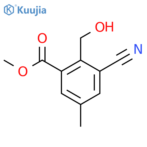 Methyl 3-cyano-2-hydroxymethyl-5-methylbenzoate structure