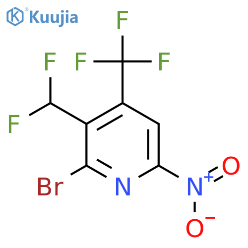 2-Bromo-3-(difluoromethyl)-6-nitro-4-(trifluoromethyl)pyridine structure
