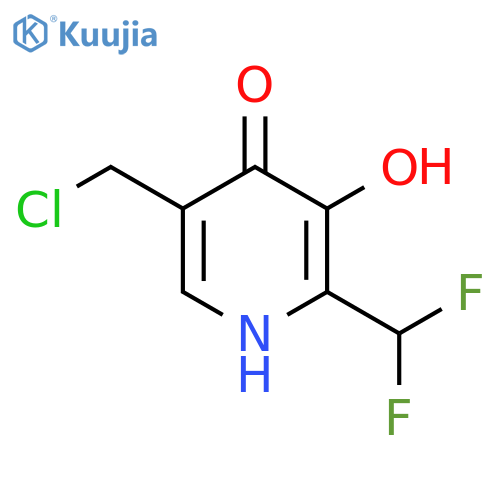 5-(Chloromethyl)-2-(difluoromethyl)-3,4-dihydroxypyridine structure