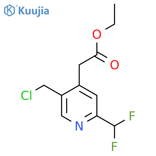 Ethyl 5-(chloromethyl)-2-(difluoromethyl)pyridine-4-acetate structure