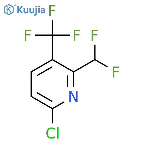 6-Chloro-2-(difluoromethyl)-3-(trifluoromethyl)pyridine structure