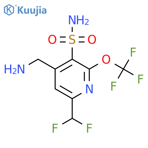 4-(Aminomethyl)-6-(difluoromethyl)-2-(trifluoromethoxy)pyridine-3-sulfonamide structure