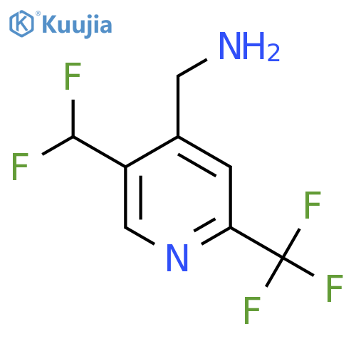 4-(Aminomethyl)-5-(difluoromethyl)-2-(trifluoromethyl)pyridine structure