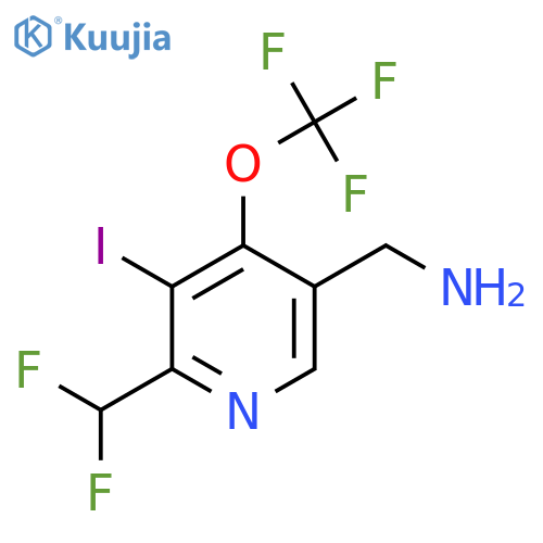 5-(Aminomethyl)-2-(difluoromethyl)-3-iodo-4-(trifluoromethoxy)pyridine structure