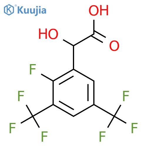 3,5-Bis(trifluoromethyl)-2-fluoromandelic acid structure