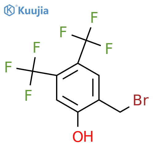 4,5-Bis(trifluoromethyl)-2-hydroxybenzyl bromide structure